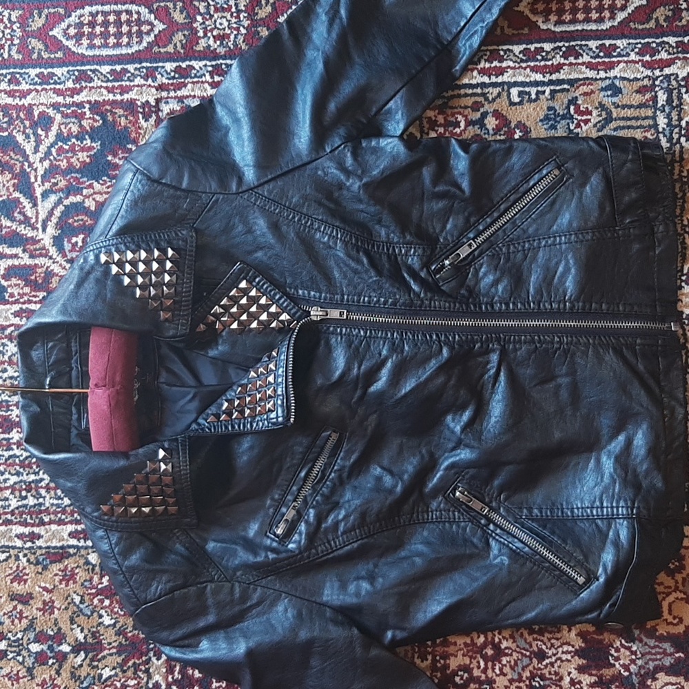 Junior girls Ambiance faux leather jacket size L